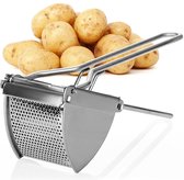 SOROH | Aardappelpers van vertind metaal | een pers voor aardappelen en voor fijne aardappelpuree en als fruitpers of voor spaetzle (Kleur: zilver), Aantal: 1 stuk