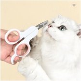 Petits ciseaux à ongles pratiques pour chats, rongeurs et petits chiens - Blanc
