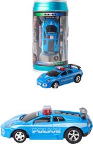 DrPhone TinyCars - Sport R/C Racer Radio Besturing - 20 KM/H - RC Micro Racing Bestuurbare Auto Inclusief Pionnen - Blue Police - Spaar ze Allemaal