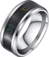 Smart Ring - waterdichte temperatuursensor - Intelligente Smart Ring - Ring - Finger Wear - Veranderen - multifunctionele kleurenprinter - Temperatuur Rings - (Color: Silver, Size: 10)
