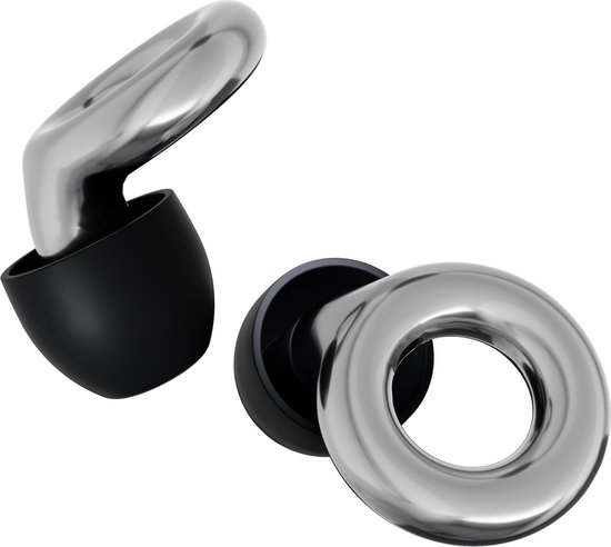 Loop Earplugs Experience - oordoppen - gehoorbescherming (18dB) in XS/S/M/L - ultra comfortabel - geschikt voor muziek, concerten, events en reizen - zilver - Loop