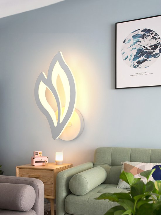 LuxiLamps - Bloemblad Wandlamp - Moderne Muurlamp - Warm Wit - Woonkamerlamp - Slaapkamer - Wanddecoratie