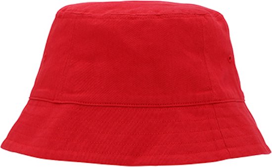 Fairtrade Bucket Hat 100% Katoen Red - M/L