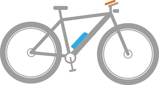 E-bike accubescherming voor 36 V/48 V e-bike-accu, waterdichte stofdichte tas, batterijafdekking beschermhoes (zwart, plus maat