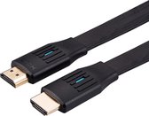 VALUE 8K HDMI Ultra HD-kabel met Ethernet, plat, M/M, zwart, 1 m