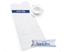 Badmat Antislip - Badmat Antislip Voor In Bad - Antislipmat Bad - Schimmelbestendig - Met Zuignappen - Wasbaar - Wit
