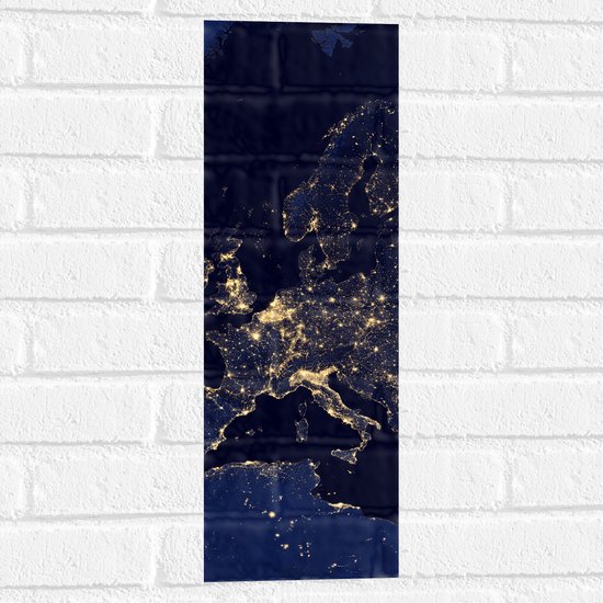 Muursticker - Kaart van Europa - 20x60 cm Foto op Muursticker