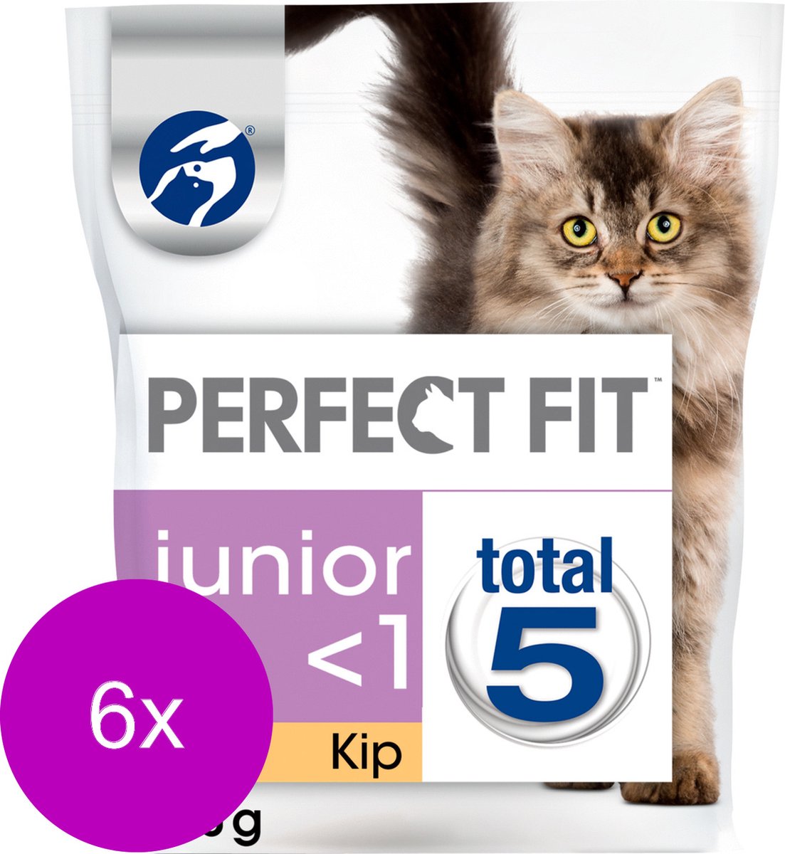 Perfect Fit Perfect Fit Droogvoer Junior - Kattenvoer - 6 x Kip 750 g