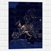 Muursticker - Kaart van Europa - 40x60 cm Foto op Muursticker