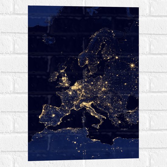 Muursticker - Kaart van Europa - 40x60 cm Foto op Muursticker