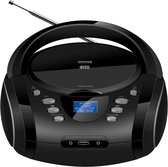 Denver Radio CD speler - Draagbare Boombox - Bluetooth - DAB Radio - DAB+/FM Radio - AUX/USB/SD - LCD Scherm - TDB10 - Zwart