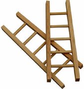 Ladder - Ladder - Hout - Bruin - 10x3,5cm - 12 Stuks