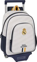 Real Madrid C.f. Schoolrugzak Met Wielen Real Madrid C.f. Wit 28 X 34 X 10 Cm