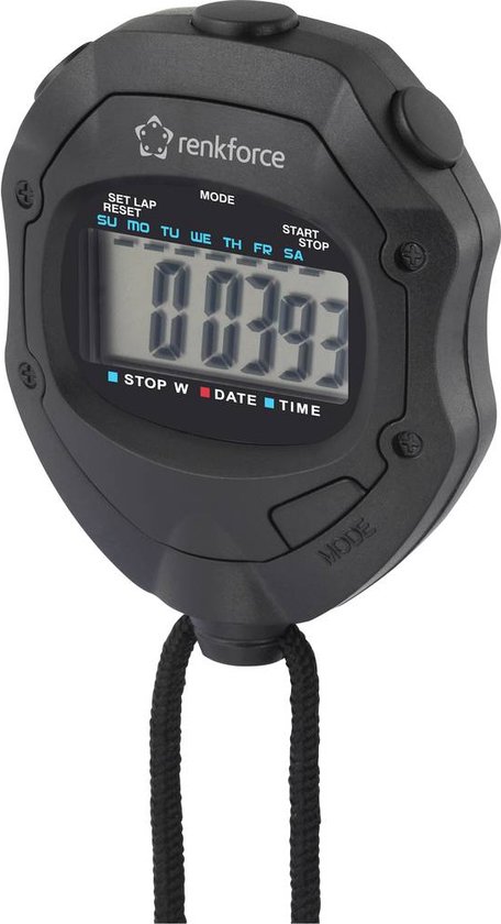 Renkforce RF-SW-110 Digitale stopwatch Zwart