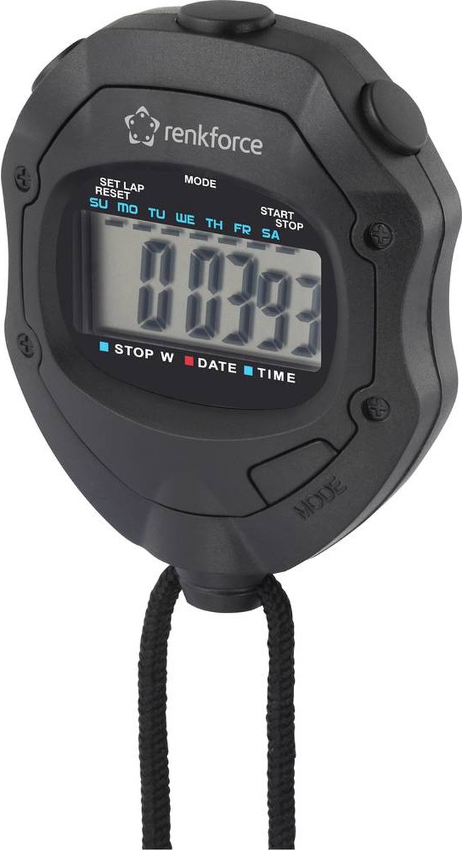 Renkforce RF-SW-110 Digitale stopwatch Zwart - Renkforce