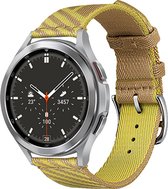 Mobigear - Watch bandje geschikt voor Nylon Smartwatch Bandje Gespsluiting | Mobigear Loop - 20mm - Geel