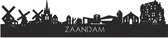 Skyline Zaandam Zwart hout - 100 cm - Woondecoratie - Wanddecoratie - Meer steden beschikbaar - Woonkamer idee - City Art - Steden kunst - Cadeau voor hem - Cadeau voor haar - Jubileum - Trouwerij - WoodWideCities