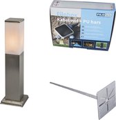 QAZQA malios - Moderne Staande Buitenlamp | Staande Lamp voor buiten - 1 lichts - H 450 mm - Staal - Buitenverlichting