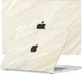 Lunso - Geschikt voor MacBook Air 15 inch (2023) - cover hoes - Creamy Vibes - Vereist model A2941