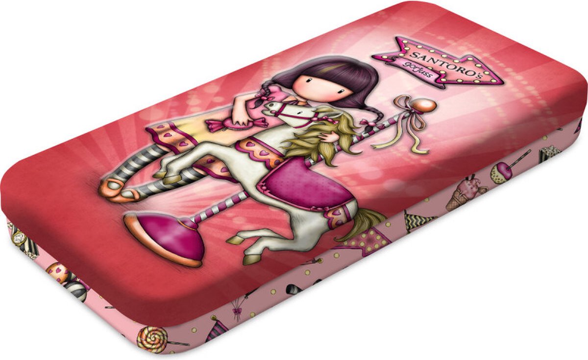 Schoolpennenzak Gorjuss Carousel Zalm (9 x 19 x 24 cm)