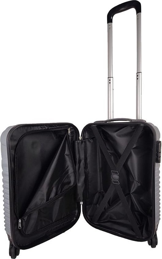 Ceruzo Handbagage Koffer - Trolley - 28L - 51.5 cm - Spinnerwielen 360°- Cijferslot-Zwart-Reiskoffer
