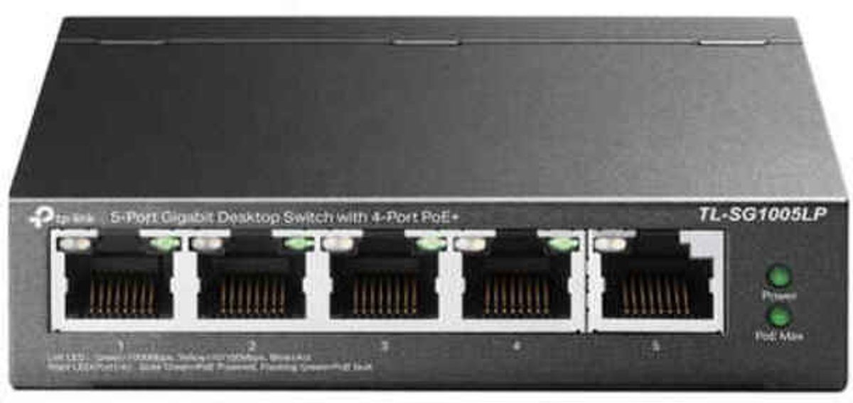 TP-LINK TL-SG1005LP Unmanaged PoE Zwart