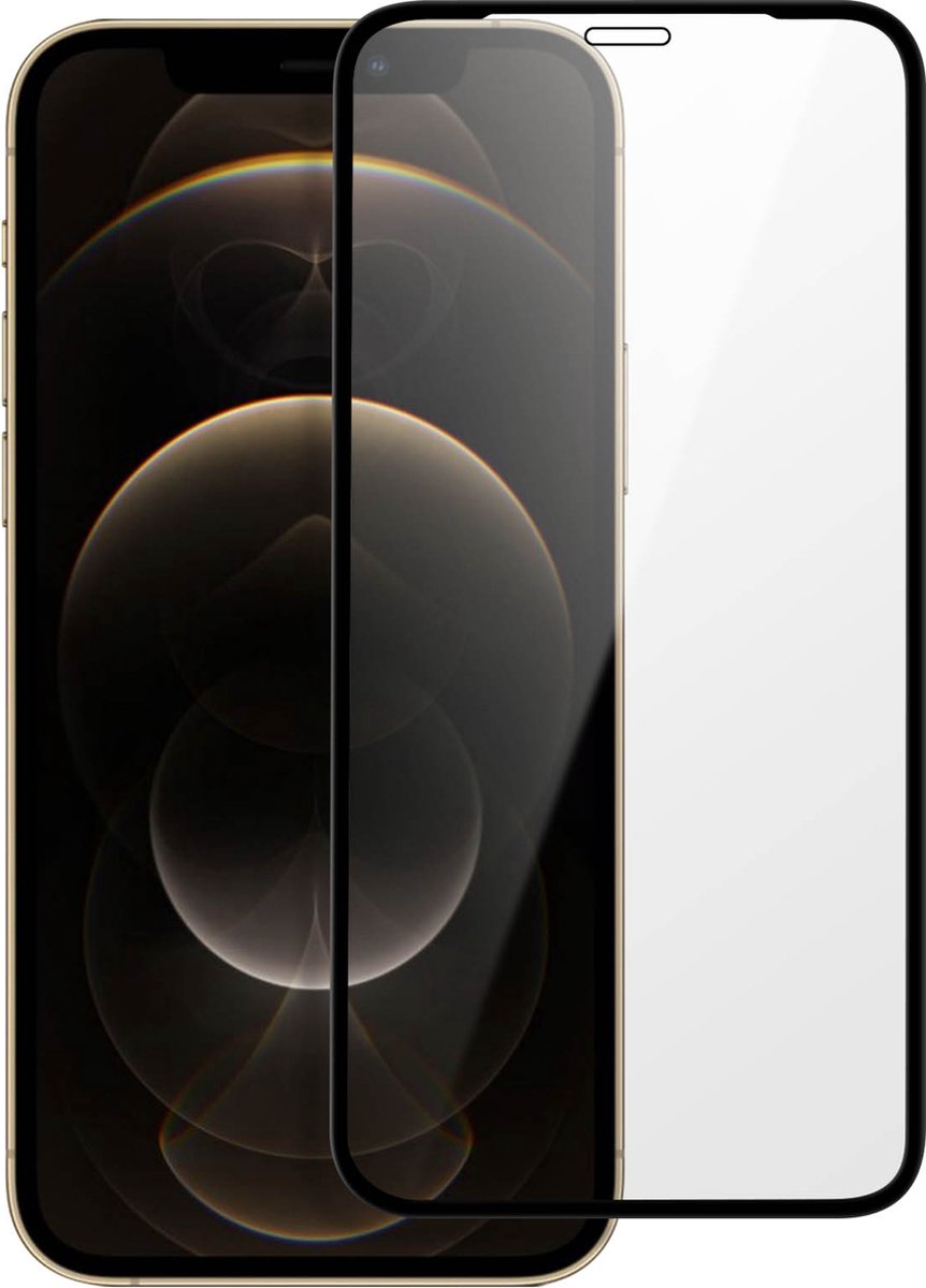 3mk, Gehard glazen schermbeschermer Geschikt voor Apple iPhone 12 Pro Max Ultra-bestendige 9H volledige bescherming, Doorzichtig zwart