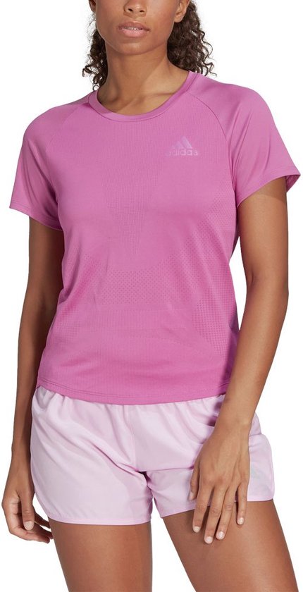 Adidas Parley Adizero T-shirt Met Korte Mouwen Roze S Vrouw