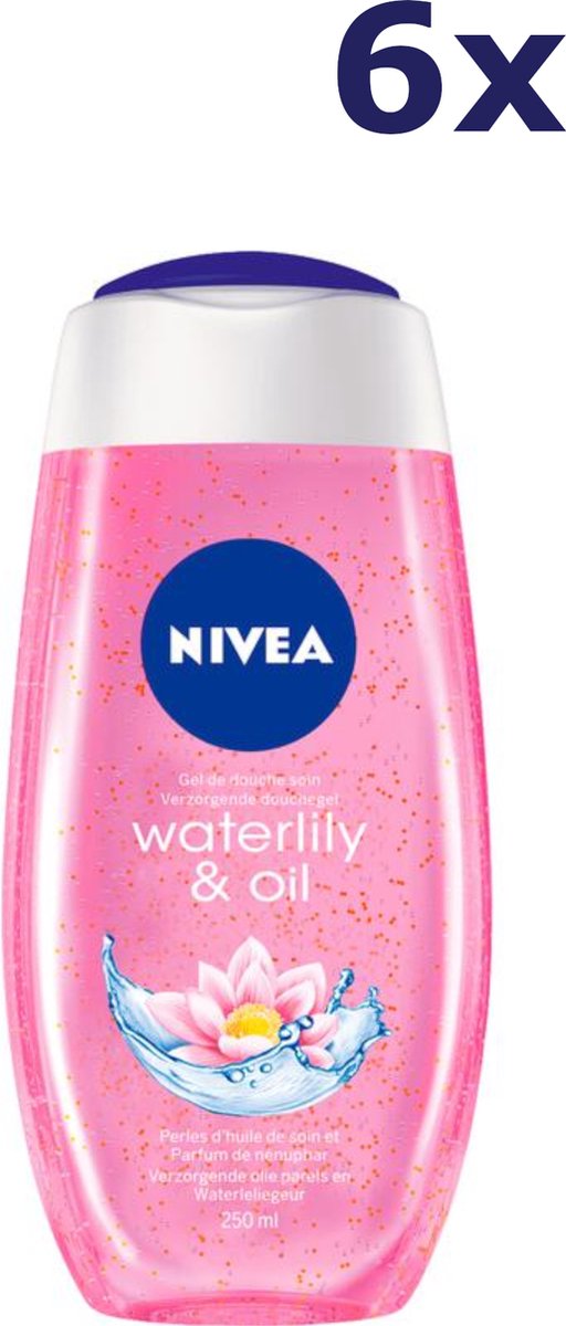Goedkoopste 6x Nivea douchegel 250ml Waterlily & Oil