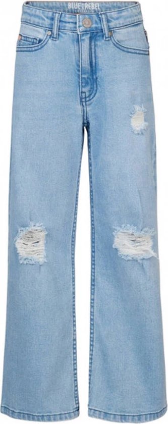 Blue Rebel Meisjes jeans - Bleached denim - Maat 122 | bol.com