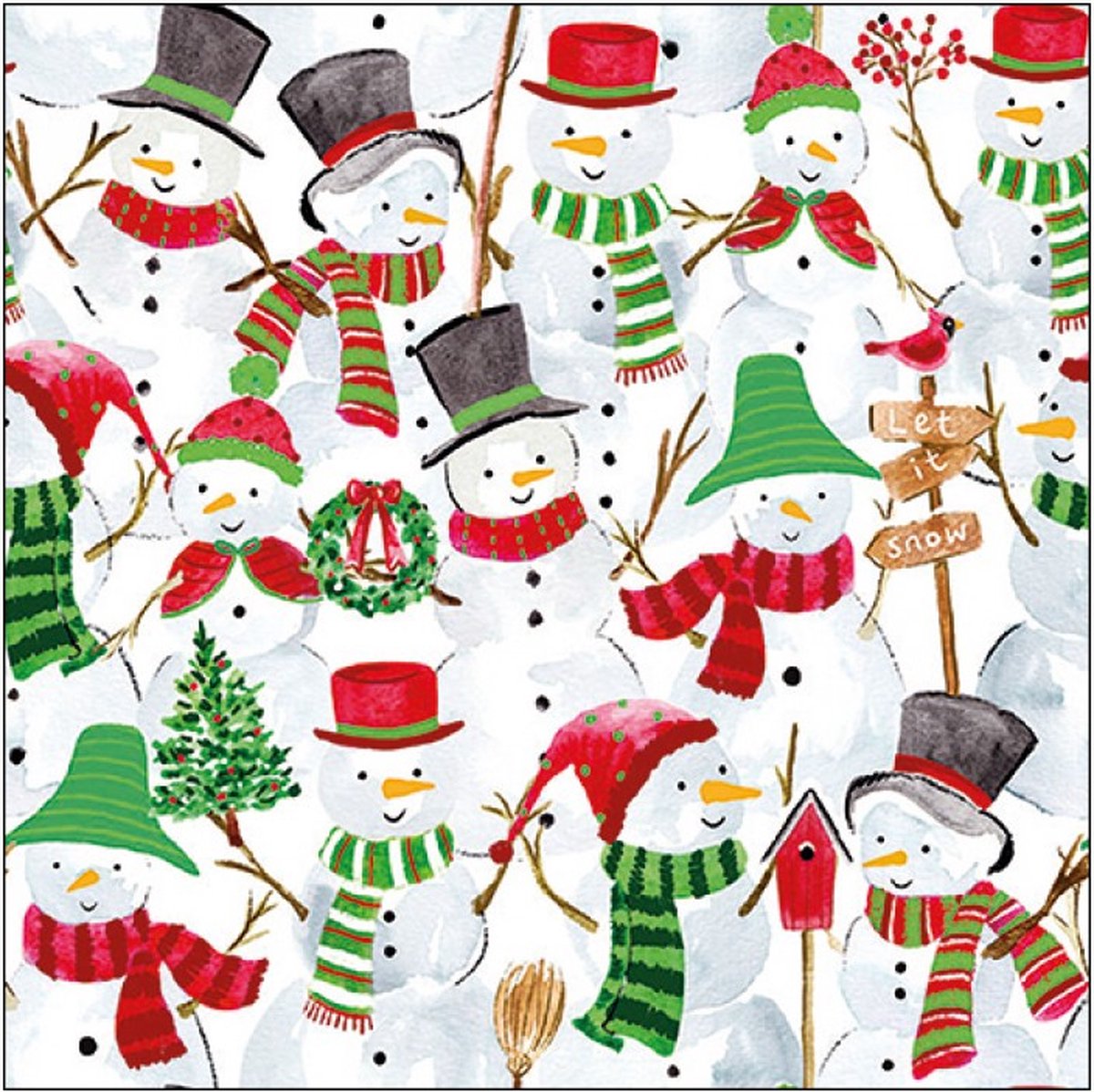 Ambiente - Lunch servetten - Snowman party