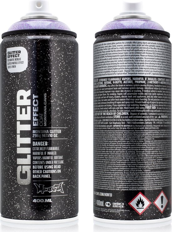 Montana Glitter ROOD spuitbus 400ml