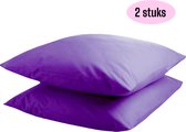 Kasteel - Taies d'Oreiller - Taies d'oreiller cm - Violet - 100% Katoen - Set De 2 Pièces