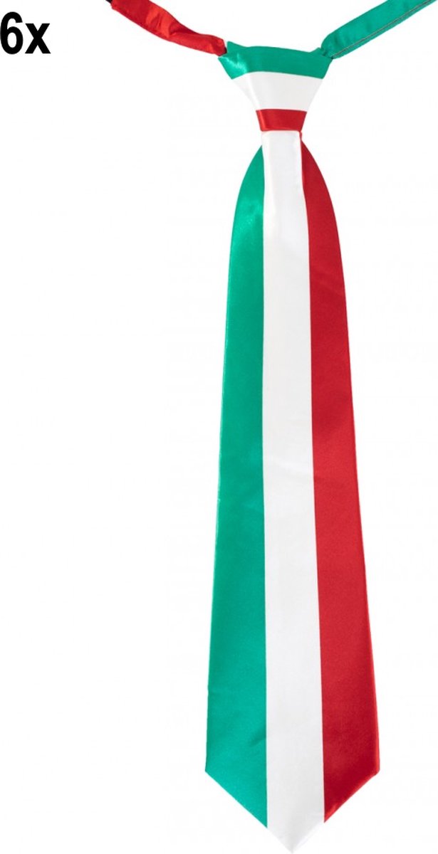 6x Cravate Italie - Cravate de campagne italienne accessoires de costume de  carnaval... | bol.com