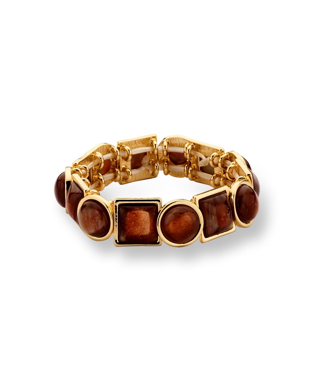 Les Cordes - Armband - KIEL (AB) - Kleur Bruin - Metaal - Sieraad Dames - Juwelen - Minimalistische armbanden