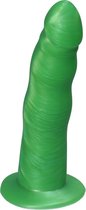 Ylva & Dite - Anteros - Realistische Siliconen dildo met zuignap - Voor mannen, vrouwen of samen - Handgemaakt in Holland -  Appel Groen Metallic