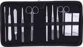 Dissectie set - snijset & instrumentensetje geneeskunde - dissectieset - zwart - 9 instrumenten - ontleden & dissectie - Mast Medical