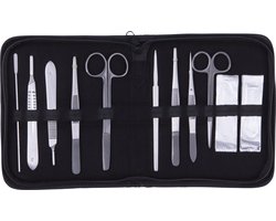 Dissectie set - snijset & instrumentensetje geneeskunde - dissectieset - zwart - 9 instrumenten - ontleden & dissectie - Mast Medical