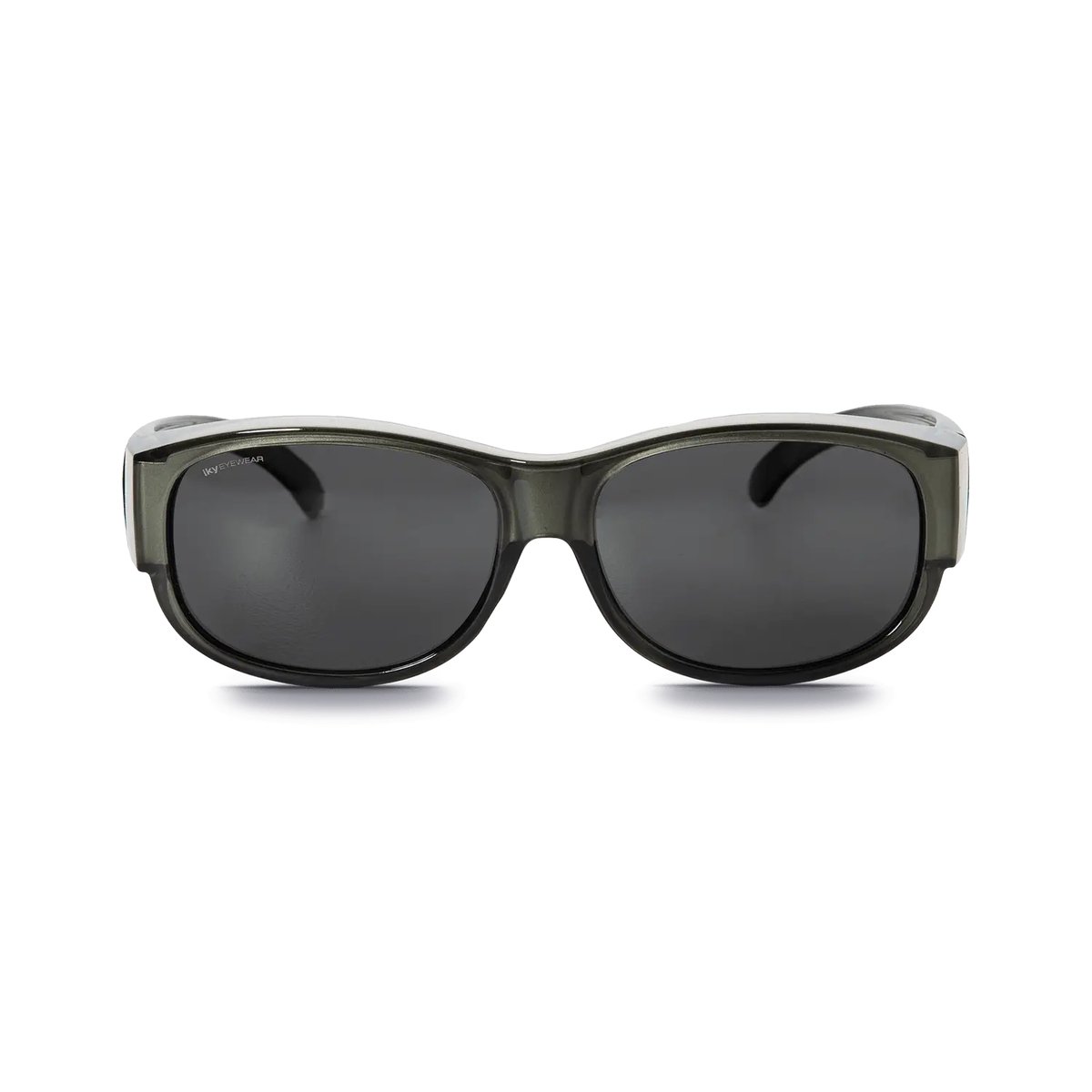 IKY EYEWEAR overzet zonnebril OB-1001D1-grijs-metallic