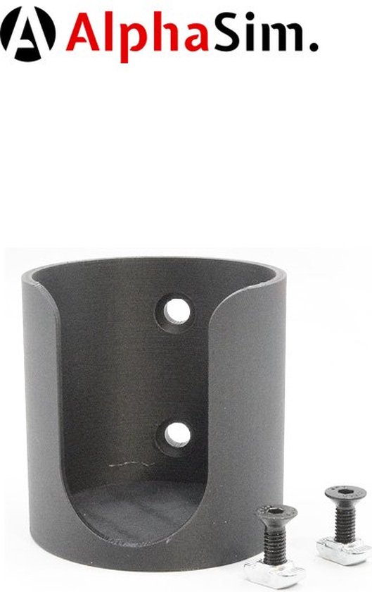 Bekerhouder voor Sim Rig met Extrusieprofiel Mount - Sim Racing Accessoire - Kleur Zwart — afbeelding 5