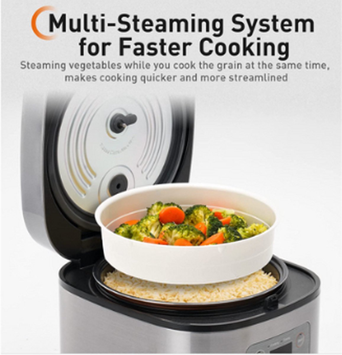 Joyoung - Multifunctionele Rijstkoker/stomer 4L - Intelligente Automatische Huishoudelijke Keuken - Fornuis - Elektrische Koken - Machine Huishoudelijke Apparaten - RVS thumbnail 5
