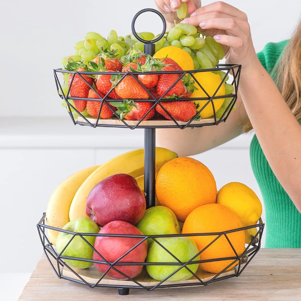 Fruitschalen - Groene - Metalen - Ronde - Schalen kopen? | Korting