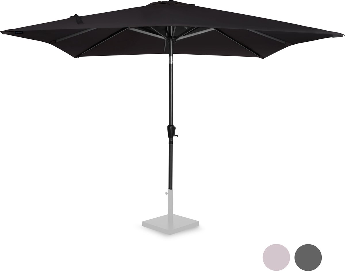 Bol.com VONROC Premium Stokparasol Rosolina 280x280cm - Incl. beschermhoes – Vierkante parasol - Kantelbaar – UV werend doek - Z... aanbieding