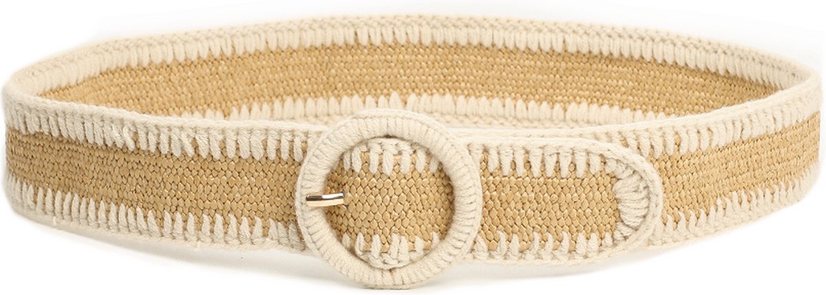 Romée Riem Gevlochten - Crème | 95 x 4 cm | Kunststof / Katoen | Fashion Favorite