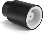 Lowenthal Wijnstopper/flessenstopper - 2x - zwart - kunststof - vacuumstopper