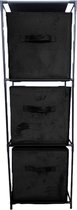 Storage Solutions Rack de stockage Smartrack - avec 3x paniers en tissu - noir - 34 x 104 cm