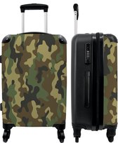 NoBoringSuitcases.com - Koffer heren camouflage - Grote reiskoffer met 4 wielen - Trolley op wieltjes 60 liter - Rolkoffer groot - Ruimbagage valies 20kg - Valiezen voor volwassenen - Origineel cadeau mannen - Hardcase large - Bagagekoffer tsa slot