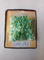 Parels voor voorwerpen (bv. beer) te beplakken - 2 zakjes - 6mm - parel met verschillende groene tinten