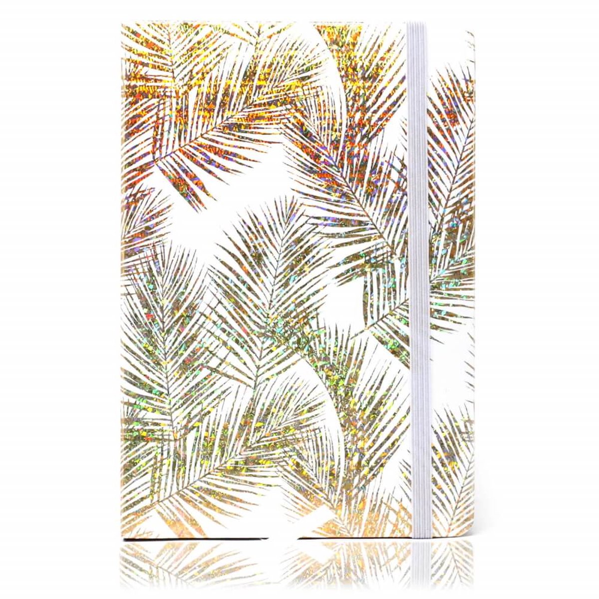 A5 Notitieboekje - Golden Tropical - Palm Leaves