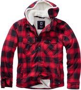 Brandit Lumberjacket Hooded Zwart-Rood Vest Heren - XL